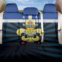Quebec Canada Province Back Car Seat Cover Fleur De Lis Coat Of Arms