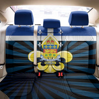 Quebec Canada Province Back Car Seat Cover Fleur De Lis Coat Of Arms