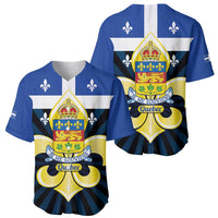 Quebec Canada Province Baseball Jersey Fleur De Lis Coat Of Arms