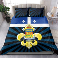 Quebec Canada Province Bedding Set Fleur De Lis Coat Of Arms