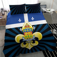 Quebec Canada Province Bedding Set Fleur De Lis Coat Of Arms