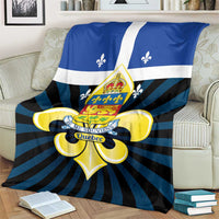 Quebec Canada Province Blanket Fleur De Lis Coat Of Arms