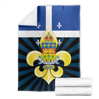 Quebec Canada Province Blanket Fleur De Lis Coat Of Arms