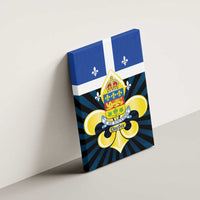 Quebec Canada Province Canvas Wall Art Fleur De Lis Coat Of Arms