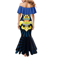 Quebec Canada Province Family Matching Mermaid Dress and Hawaiian Shirt Fleur De Lis Coat Of Arms