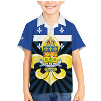 Quebec Canada Province Family Matching Mermaid Dress and Hawaiian Shirt Fleur De Lis Coat Of Arms