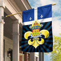 Quebec Canada Province Garden Flag Fleur De Lis Coat Of Arms