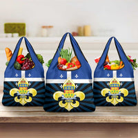 Quebec Canada Province Grocery Bag Fleur De Lis Coat Of Arms