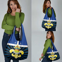 Quebec Canada Province Grocery Bag Fleur De Lis Coat Of Arms