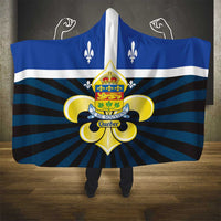 Quebec Canada Province Hooded Blanket Fleur De Lis Coat Of Arms