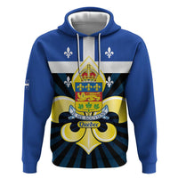 Quebec Canada Province Hoodie Fleur De Lis Coat Of Arms