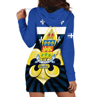 Quebec Canada Province Hoodie Dress Fleur De Lis Coat Of Arms