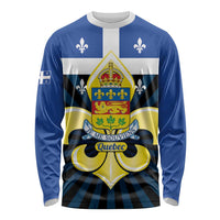 Quebec Canada Province Long Sleeve Shirt Fleur De Lis Coat Of Arms