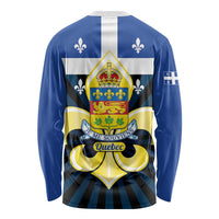 Quebec Canada Province Long Sleeve Shirt Fleur De Lis Coat Of Arms