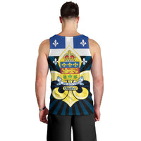 Quebec Canada Province Men Tank Top Fleur De Lis Coat Of Arms