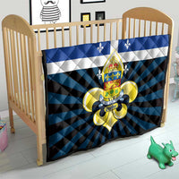 Quebec Canada Province Quilt Fleur De Lis Coat Of Arms