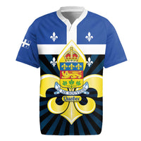 Quebec Canada Province Rugby Jersey Fleur De Lis Coat Of Arms