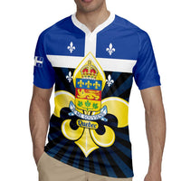 Quebec Canada Province Rugby Jersey Fleur De Lis Coat Of Arms
