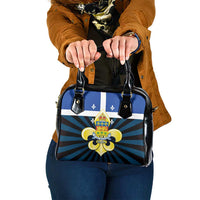 Quebec Canada Province Shoulder Handbag Fleur De Lis Coat Of Arms