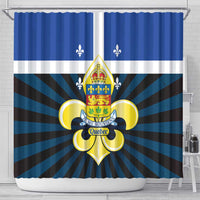 Quebec Canada Province Shower Curtain Fleur De Lis Coat Of Arms
