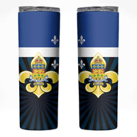 Quebec Canada Province Skinny Tumbler Fleur De Lis Coat Of Arms