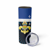Quebec Canada Province Skinny Tumbler Fleur De Lis Coat Of Arms