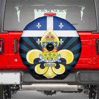 Quebec Canada Province Spare Tire Cover Fleur De Lis Coat Of Arms
