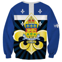 Quebec Canada Province Sweatshirt Fleur De Lis Coat Of Arms