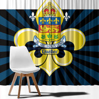 Quebec Canada Province Window Curtain Fleur De Lis Coat Of Arms