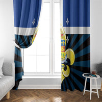 Quebec Canada Province Window Curtain Fleur De Lis Coat Of Arms