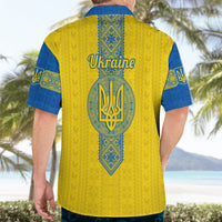 Ukraine Hawaiian Shirt Gold Trident Belarus Folk Pattern - Wonder Print Shop