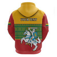 Personalised Lithuania Hoodie Lithuanian Coat Of Arms Mix Folk Pattern - Wonder Print Shop