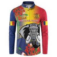 Chad Independence Day Button Sweatshirt Happy 64 Years Of Independence - Wonder Print Shop