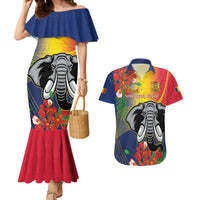 Chad Independence Day Couples Matching Mermaid Dress and Hawaiian Shirt Happy 64 Years Of Independence - Wonder Print Shop