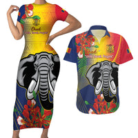 Chad Independence Day Couples Matching Short Sleeve Bodycon Dress and Hawaiian Shirt Happy 64 Years Of Independence - Wonder Print Shop