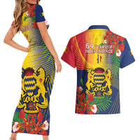 Chad Independence Day Couples Matching Short Sleeve Bodycon Dress and Hawaiian Shirt Happy 64 Years Of Independence - Wonder Print Shop