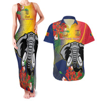 Chad Independence Day Couples Matching Tank Maxi Dress and Hawaiian Shirt Happy 64 Years Of Independence - Wonder Print Shop