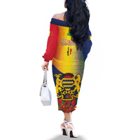 Chad Independence Day Family Matching Off The Shoulder Long Sleeve Dress and Hawaiian Shirt Happy 64 Years Of Independence - Wonder Print Shop