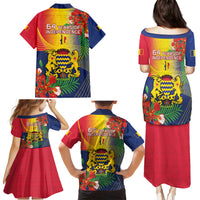 Chad Independence Day Family Matching Puletasi and Hawaiian Shirt Happy 64 Years Of Independence - Wonder Print Shop