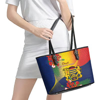 Chad Independence Day Leather Tote Bag Happy 64 Years Of Independence - Wonder Print Shop