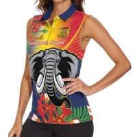 Chad Independence Day Women Sleeveless Polo Shirt Happy 64 Years Of Independence - Wonder Print Shop