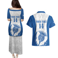 Scotland Rugby 2025 Custom Couples Matching Puletasi and Hawaiian Shirt Come On Thistle