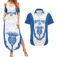 Scotland Rugby 2025 Custom Couples Matching Summer Maxi Dress and Hawaiian Shirt Come On Thistle