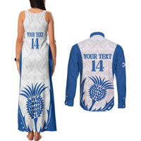 Scotland Rugby 2025 Custom Couples Matching Tank Maxi Dress and Long Sleeve Button Shirt Come On Thistle