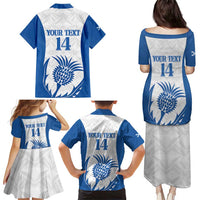 Scotland Rugby 2025 Custom Family Matching Puletasi and Hawaiian Shirt Come On Thistle