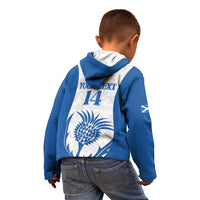 Scotland Rugby 2025 Custom Kid Hoodie Come On Thistle