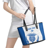 Scotland Rugby 2025 Custom Leather Tote Bag Come On Thistle