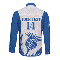 Scotland Rugby 2025 Custom Long Sleeve Button Shirt Come On Thistle
