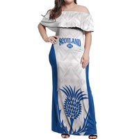 Scotland Rugby 2025 Custom Off Shoulder Maxi Dress Come On Thistle