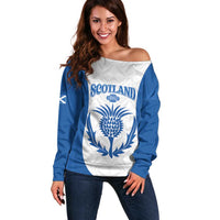 Scotland Rugby 2025 Custom Off Shoulder Sweater Come On Thistle